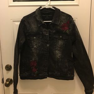 Denim jacket embroidered Roses